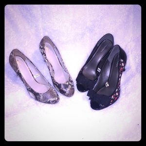2 pairs of cute heels - Size 11. (1F)